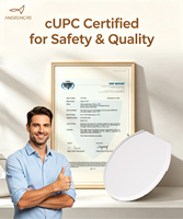 Siège de bidet américain à double buse autonettoyant en forme de O, en plastique rond, pour lavage arrière, certifié CUPC, non électrique, en ABS