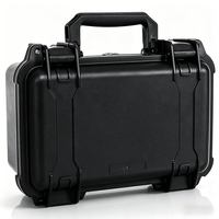 Boîte à outils portable en plastique noir PP IP67 étanche et antichoc avec mousse découpable, personnalisable OEM