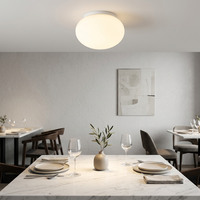 Abat-jour en verre soufflé givré blanc laiteux sur mesure, vente en gros, abat-jour suspendu pour luminaire de plafond