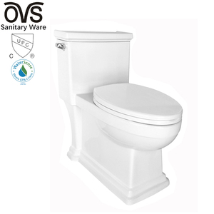 OVS Cupc American Bathroom Wc 1 Pieces Water Closet Custom Ceramic Elongated Commode Siphonic Flush One Piece Toilet