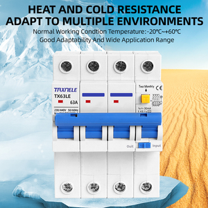 380V <strong>4P</strong> Residual Current <strong>Circuit</strong> <strong>Breaker</strong> MCB 30mA Overload Short Current Leakage Protection Protect <strong>RCBO</strong> RCCB RCD 32A 63A 80A - Product Image 5