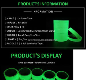 2-10 ساعات لو عالية مشرق الملونة الطباعة للماء ذاتية اللصق ذاتية اللصق مضيئة طويلة ملصقات تحذير السلامة الفينيل - Product Image 5