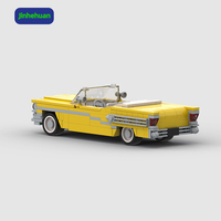 Jouets en briques pour enfants, cadeau, plastique, MOC, petite voiture jaune, modèle miniature, ABS, usage décoratif, super voitures, jouets pour garçons, ensembles de blocs de construction
