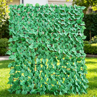 Rouleau de clôture artificielle en feuilles et fleurs, sans entretien, résistant aux UV, écologique, pour mur d'intimité moderne de jardin extérieur ou cour