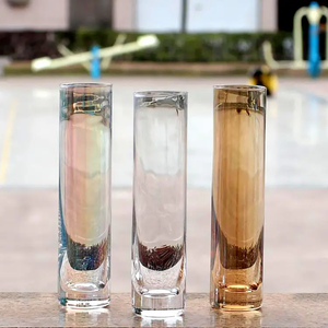 Glass äulen vase Glasvase Flaschen boden blase Mehrfarbige Blumenvasen <span class=keywords><strong>Terrarium</strong></span> Glasbehälter Flasche Hochzeits dekor - Product Image 2