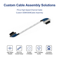 Kabel Interkoneksi PCIe Rakitan Kabel Mikro Coax Kecepatan Tinggi 0.3mm 0.4mm 0.5mm Pitch Panjang Dapat Disesuaikan
