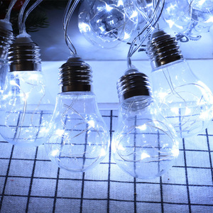 Guirlande lumineuse à <span class=keywords><strong>LED</strong></span> <span class=keywords><strong>avec</strong></span> corde de chanvre vintage Imperméable à l'eau Design extérieur Ampoules incassables Lumière décorative Lumières de Noël pour arbre - Product Image 4