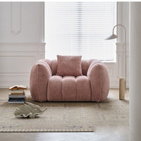 Fauteuil Canapé Citrouille Moderne Écologique Inclinable Simple pour Salon, Petit Appartement, Location de Loisirs, Mobilier de Maison