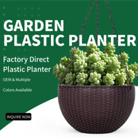 Pots de fleurs suspendus traditionnels à double compartiment, auto-arrosants, 1,28 L, en PP, pour usage intérieur/extérieur, maison et jardin