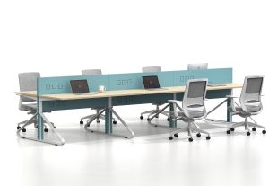 โต๊ะพยาบาลรูปตัวแอลทันสมัยระบบจัดการสายไฟเวิร์กสเตชันไฟฟ้าระบบการจัดการสายเคเบิลสเตนเลสสตีลดีไซน์แบบแยกส่วนสำหรับสำนักงาน - Product Image 2