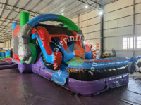 Château gonflable commercial Aier Factory 2026, nouveau modèle, pas cher, avec toboggan pour enfants