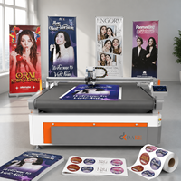 Máquina de Corte CNC Oscilante de Cama Plana con Cuchilla Vibratoria, Cortadora CNC Automática para Publicidad y Textiles