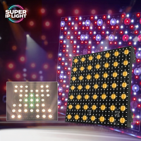 Panneau lumineux de scène DMX RDM à matrice de points contrôlable pour DJ, discothèque, événement, 150W, 7x7 LED, lumière matricielle dorée