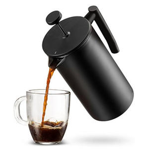 Cafetière à pression, 1 Litre/8 <span class=keywords><strong>tasses</strong></span>, pressoir à café isolé à Double paroi et théière avec acier inoxydable de qualité 304 - Product Image 2