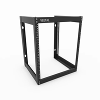 Rak Server Bingkai Terbuka Mingway WM12 19 inci 14U, Pemasangan di Dinding, Jaringan, Baja Dingin Berkualitas Tinggi 1.5mm Berlapis Bubuk, Kapasitas 500 lbs
