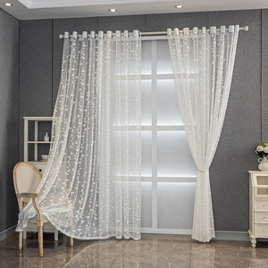 Rèm cửa voan ren trắng phong cách đồng quê Mỹ, chất liệu jacquard, dùng cho phòng khách, ban công, phòng ngủ - Product Image 3
