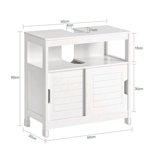 Combohome pas cher 2 portes MDF bois lavabo Base de <span class=keywords><strong>rangement</strong></span> salle de bain vanité bassin <span class=keywords><strong>sous</strong></span> évier armoire - Product Image 6