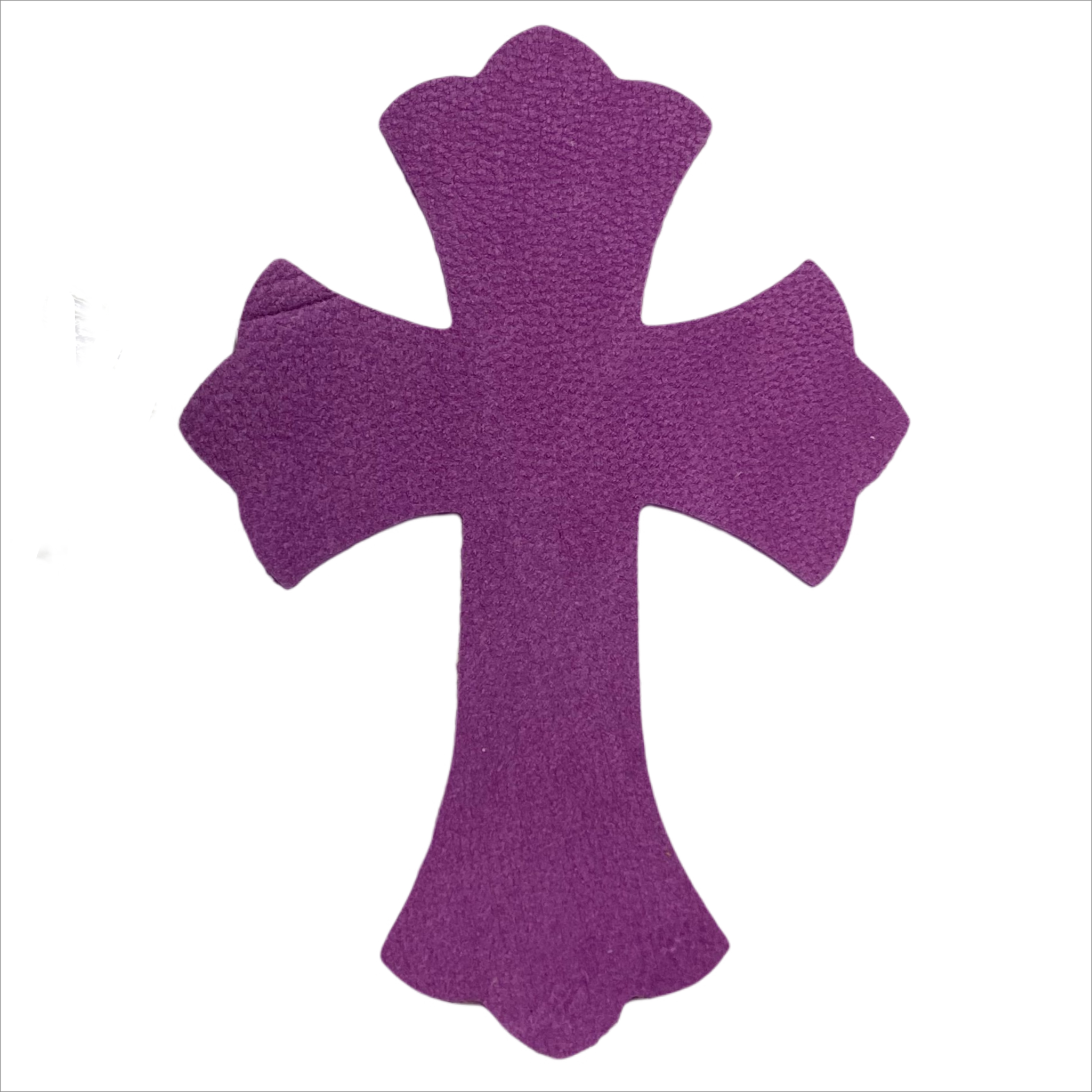 Sheepskin Leather Patch with Cross Shaped Label - DIY