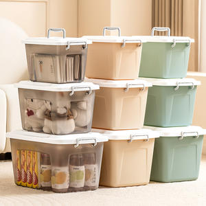 Caja de almacenamiento transparente gruesa, rectangular, de plástico cubierto, para ropa, aperitivos, juguetes, uso doméstico - Product Image 2