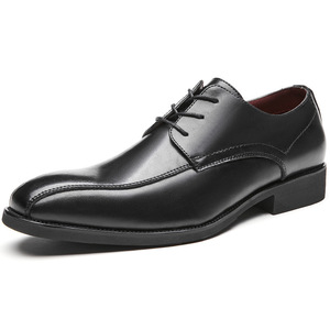 Zapatos de vestir de cuero genuino marrón con punta en pico, sin cordones, para todas las estaciones, suela de goma, envío directo - Product Image 5