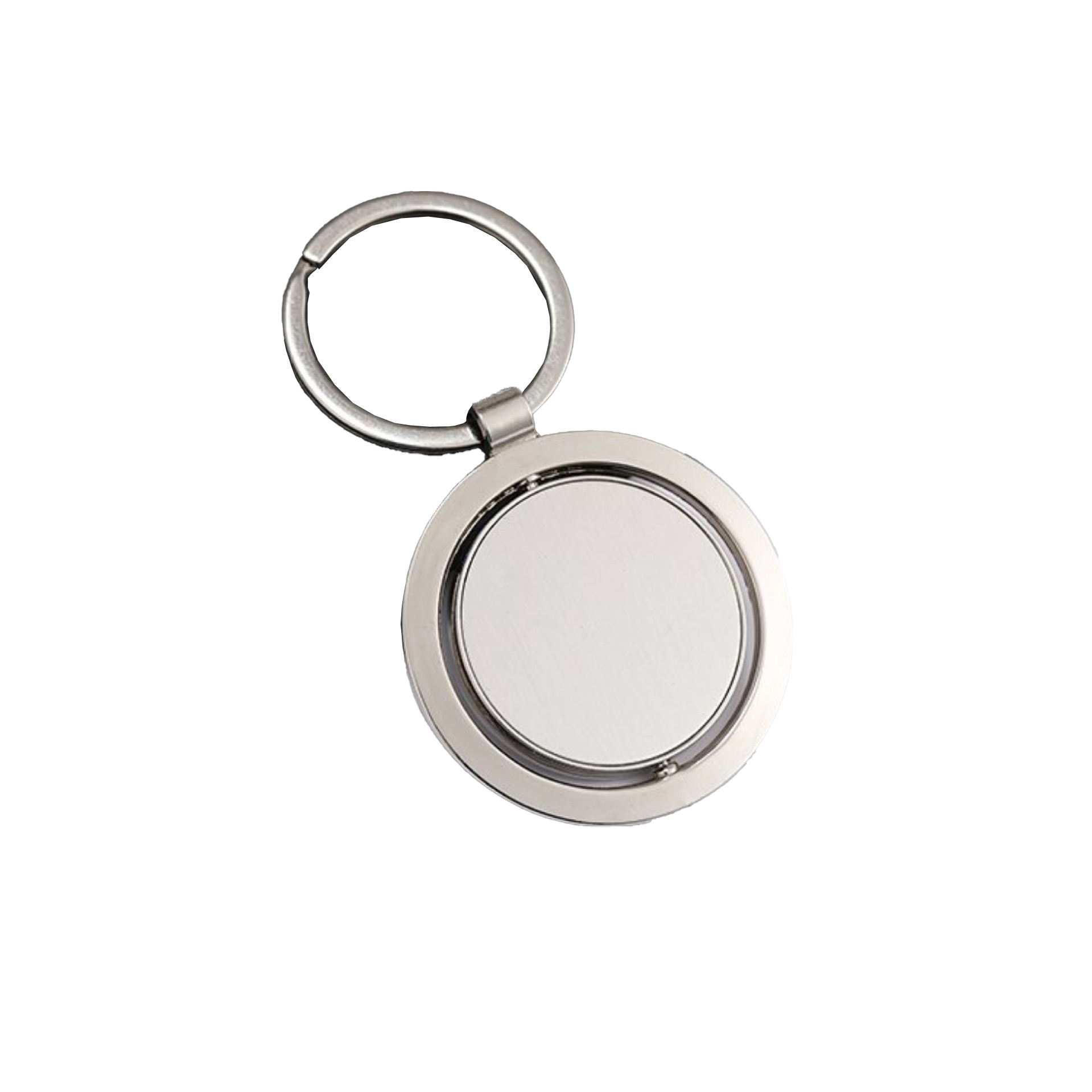 Wholesale DIY Spin Blank Square Round Keychain Revolve Pendant