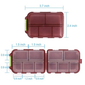 Portable Small Weekly Travel Pill Organizer portapillole in plastica Dispenser portapillole <span class=keywords><strong>per</strong></span> borsa vitamina Fish Oil Container Medicine - Product Image 3