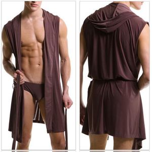 <span class=keywords><strong>2022</strong></span> nueva moda camisón para hombre ropa <span class=keywords><strong>de</strong></span> casa Sexy sin mangas verano y otoño pijama esmerilado - Product Image 2