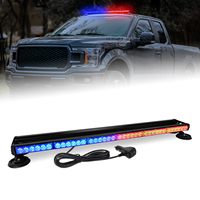 Bandes lumineuses LED haute intensité 72W avec fonction d'avertissement magnétique puissante, dotées de lumières clignotantes rouges et bleues.