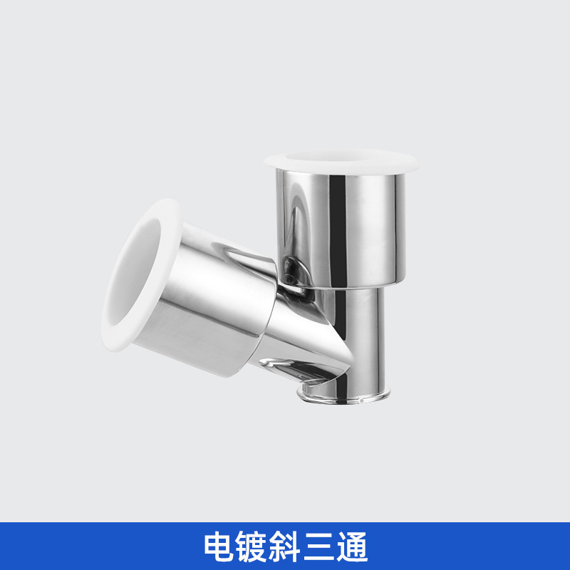 Electroplated angled tee