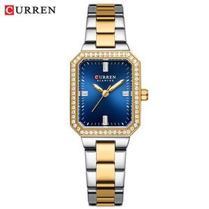 Montre à quartz carrée de petite taille pour femme CURREN 9102, étanche, avec diamants - Product Image 1