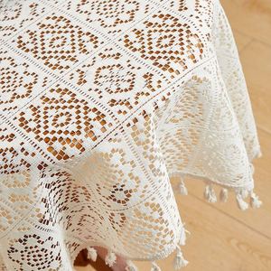 Nappe de réception en dentelle blanche brodée, décoration bohème pour mariage, fête, Saint-Valentin - Product Image 3