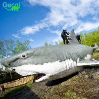 Requin animatronique réaliste Gecai, modèle de requin animatronique mobile grandeur nature pour les parcs à thème océaniques