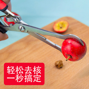 Pince à noyaux d'aubépine en acier inoxydable, outil de cuisine pour retirer les noyaux des fruits d'aubépine - Product Image 2