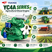 Ensemble moteur diesel turbo YUCHAI YC4A115Z-T21 84kW 2400RPM 4.8L pour moissonneuse-batteuse, machines agricoles, équipement agricole
