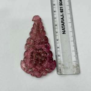 Pierre de tourmaline rose de haute qualité sculptée, sculpture fantaisie en tourmaline rose naturelle, produit en vrac fait à la main - Product Image 3