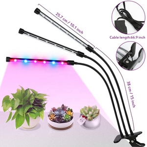 ไฟปลูกต้นไม้ LED 4/8/12H ควบคุมเวลาอัตโนมัติไฟ36W สามหัว USB สำหรับต้นกล้าดอกไม้ผักเรือนกระจกอลูมิเนียม - Product Image 1