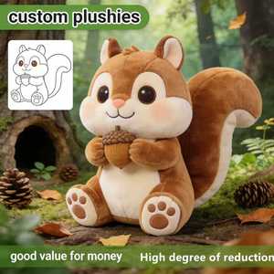 Peluche <span class=keywords><strong>de</strong></span> Ardilla Personalizado Profesional con Huevo <span class=keywords><strong>de</strong></span> Ardilla - Alta Fidelidad, Soporte ODM/OEM, Venta al por Mayor para Compradores B2B Globales - Product Image 1