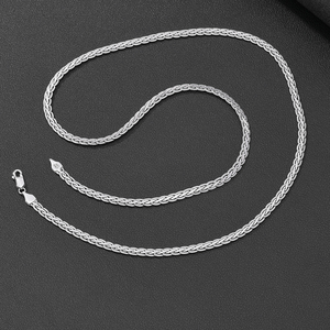 Collar de Plata de Ley 925 de Alta Calidad al por Mayor, Estilo Punk Simple, Cadena de 4.3mm, para Hombre y Mujer - Product Image 5