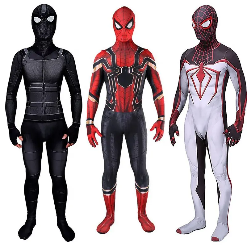 Geweldige Film Cosplay Kostuum Kid Superhero Kostuums Halloween Kleding Spider Man Peter Parker <span class=keywords><strong>Zentai</strong></span> Pak Voor Kids & Volwassen