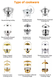 Sang trọng 8L thép không gỉ chafing món ăn thiết lập | Vàng kết thúc, nhiên liệu làm nóng cho khách sạn <span class=keywords><strong>Buffet</strong></span> & phục vụ các sự kiện - Product Image 5