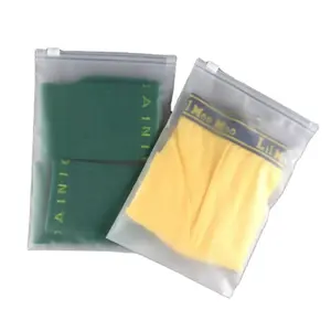 Custom Printed Clothing Ziplock Bag PE Clothes Packaging Frosted Zipper Bag Transparent Plastic Ziplock Bag Clothing