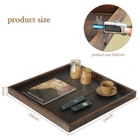 Plateau de service et ottoman de rangement surdimensionné en bois rustique de style ferme, à usage unique, pour bijoux et outils