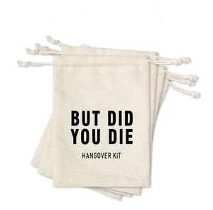 Hangover Kit Bag Cotton Bachelorette Party Wedding Favors Bags I Regret Nothing Decoration Supplies