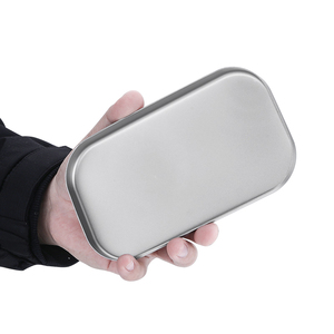 Fiambrera <span class=keywords><strong>Rectangular</strong></span> de titanio sin BPA de alta calidad, contenedor de almacenamiento de alimentos calentable para acampar, senderismo, Viajes - Product Image 3