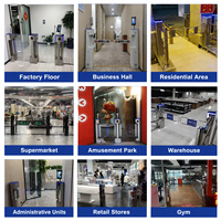 Barrière de sécurité pour salle de sport avec contrôle d'accès, barrière à bascule automatique RFID NFC, reconnaissance faciale, tourniquet pour entrée et sortie