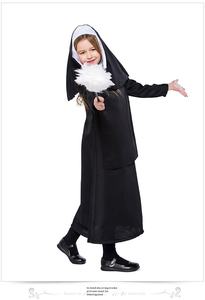 Artículos en stock de <span class=keywords><strong>Amazon</strong></span>-Disfraz de monja negra para niños para Cosplay de Halloween-Disfraz de actuación de drama de cuento de hadas - Product Image 4