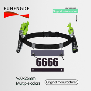 Marathon Bib Bandjes Polyester Lange Afstand Hardlopen Sport Opknoping Nummerplaat Verstelbare Lengte Elastische Banden - Product Image 4