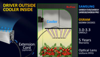2024 nouvelle mise à niveau 1000w lentilles optiques led élèvent la lumière 3300umols diodes spectre complet pour plantes d'intérieur serre veg bloom