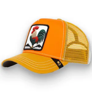 2024 populaire broderie Logo casquette de Baseball Style chaud dessin animé Net casquette Gorras Original Animal coq camionneur chapeau casquette