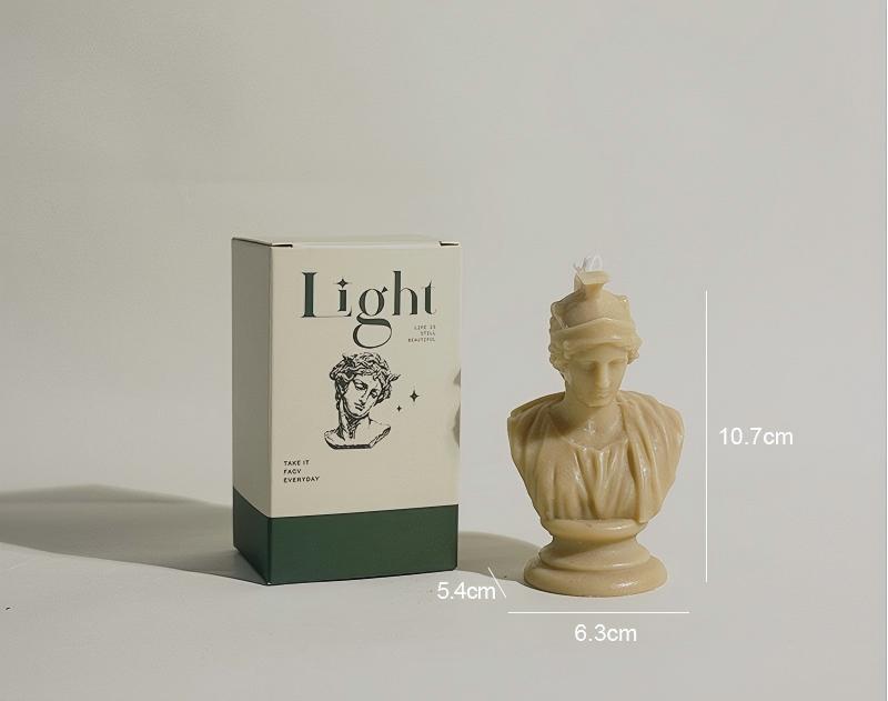 Sculptured handsome man milk tea color